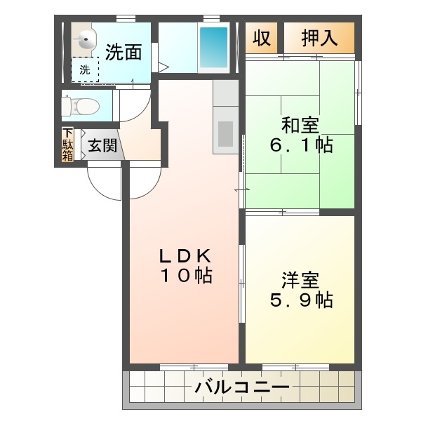 シャーメゾンさくら坂Ｄの間取り