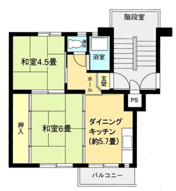 浦賀第1　3号棟の間取り