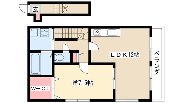 アンプルール　リーブル　S-IIIの間取り