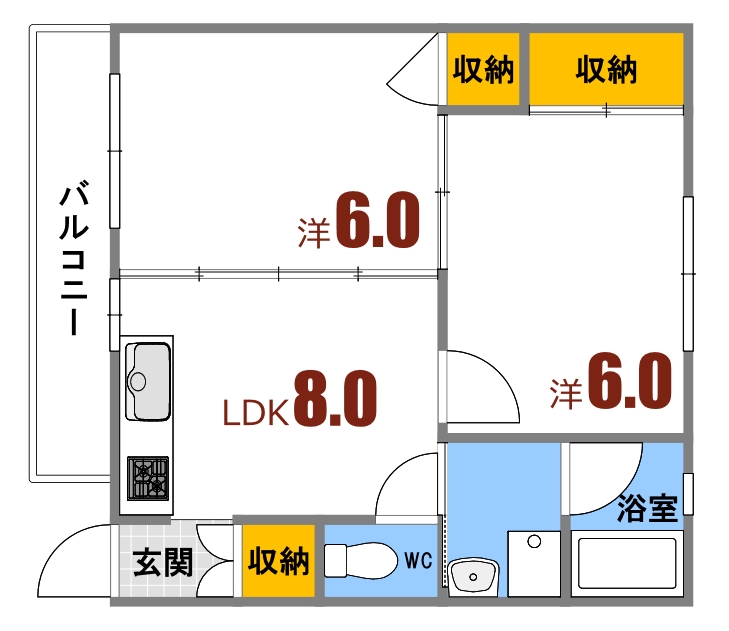 ハイム青崎8-15の間取り