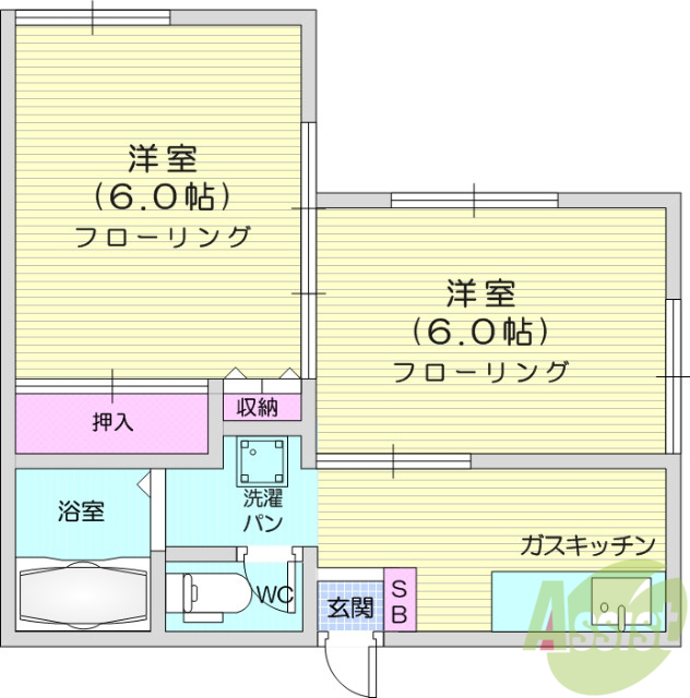 コーポミヤタの間取り