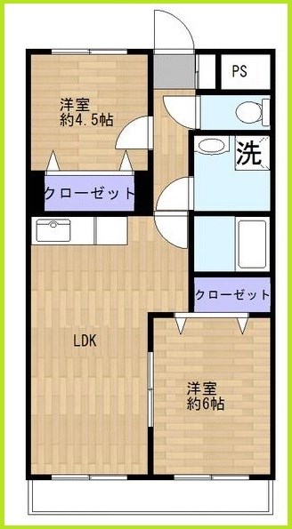 草加市谷塚のマンションの間取り