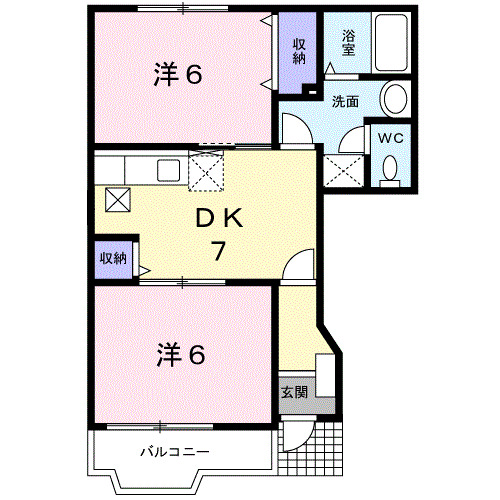 クレストールゆうＢの間取り