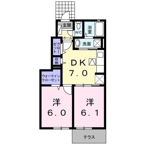 ハッピーメゾン　IIIの間取り