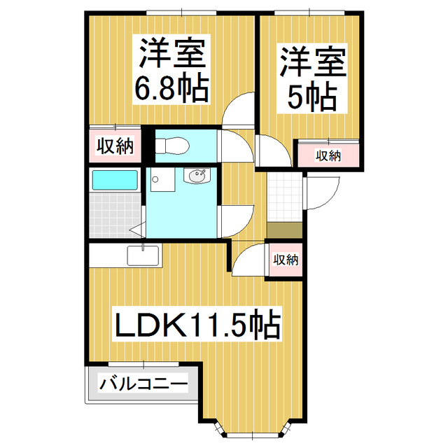 Ｐｅｔｉｔ　Ｆｌａｔ　Ｔ＆Ｋの間取り