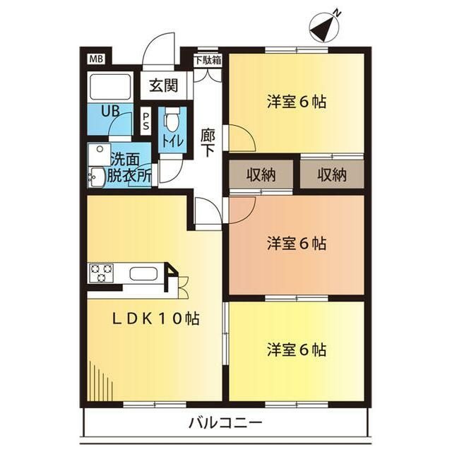 深谷市上野台のマンションの間取り