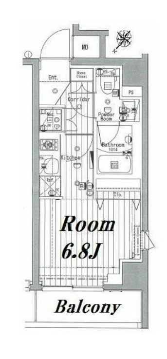 【横浜市南区宮元町のマンションの間取り】