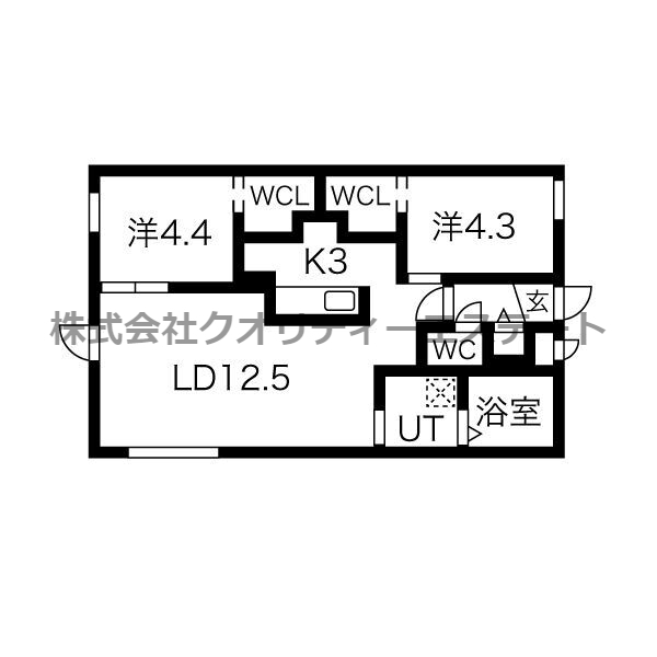 【Livease kitamaruyamaの間取り】