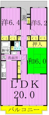 カルム鎌ヶ谷の間取り