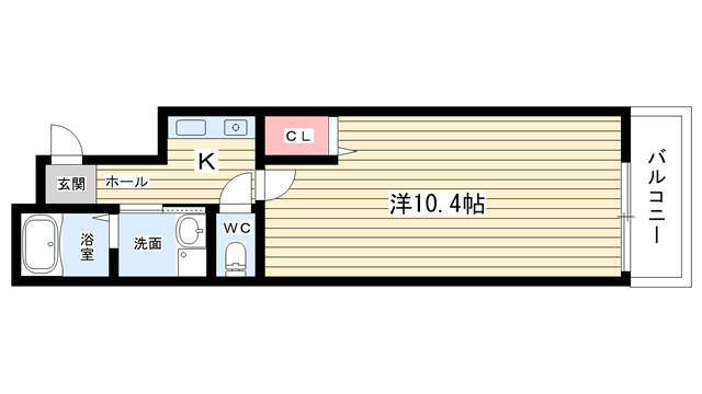 豊中市上野坂のマンションの間取り