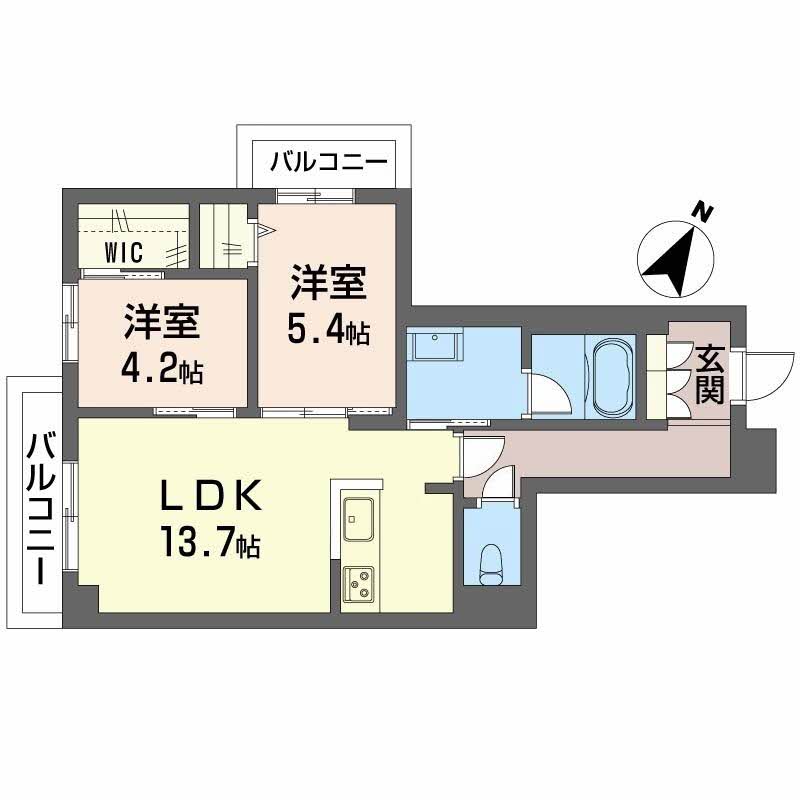 倉敷市笹沖のマンションの間取り