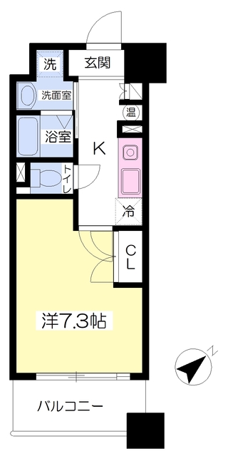 神戸市兵庫区御崎本町のマンションの間取り