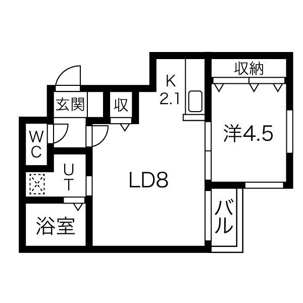 Wynn学園前の間取り