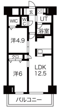 明石市樽屋町のマンションの間取り