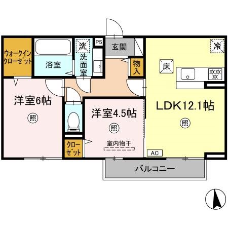 D-room菊池B棟の間取り