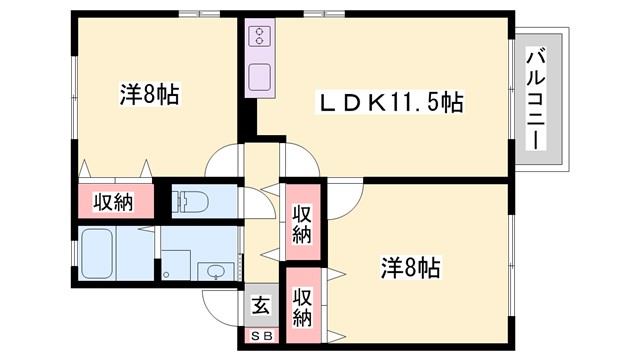 サンパティークの間取り