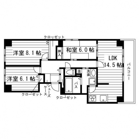 スカイヒルズ栄町4の間取り