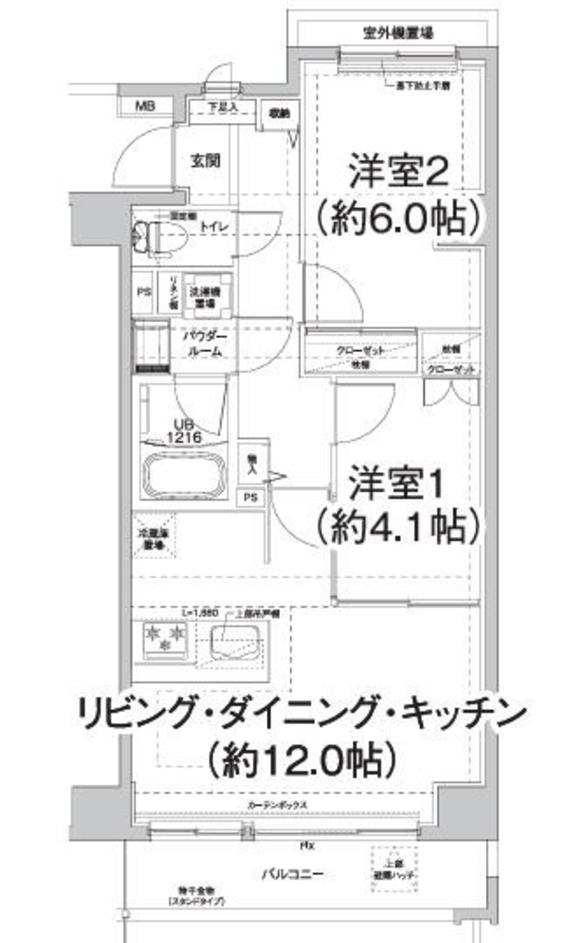 荒川区東日暮里のマンションの間取り