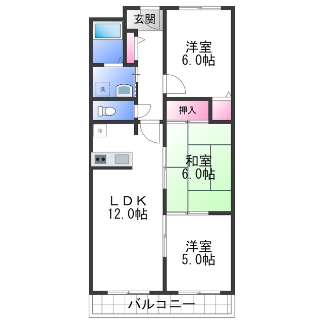 シャンテ小倉の間取り