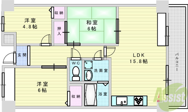 千里オークプライズの間取り