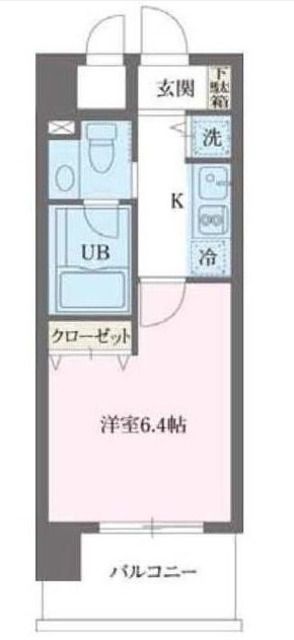 【新宿区早稲田鶴巻町のマンションの間取り】