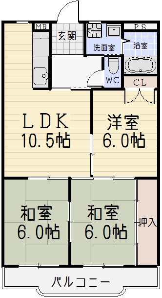 山下ハイツの間取り