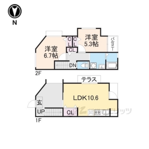 ＨＧＴ－Ｂａｓｅ守口の間取り