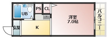 富田林市桜井町のアパートの間取り