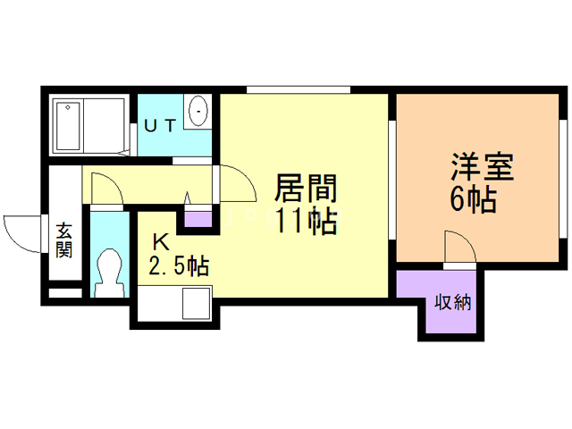 札幌市白石区菊水八条のアパートの間取り