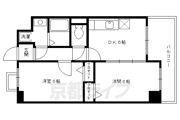 【京都市下京区油小路町のマンションの間取り】