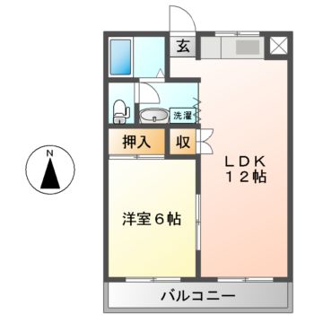 名古屋市中村区黄金通のマンションの間取り