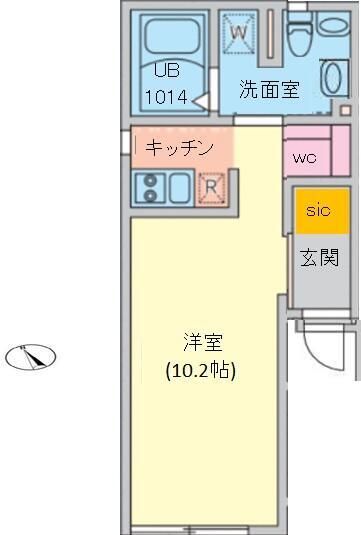 新宿区早稲田鶴巻町のマンションの間取り