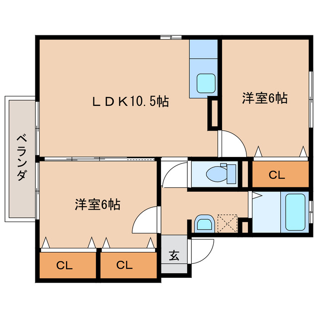 フローラルビレッジVIの間取り