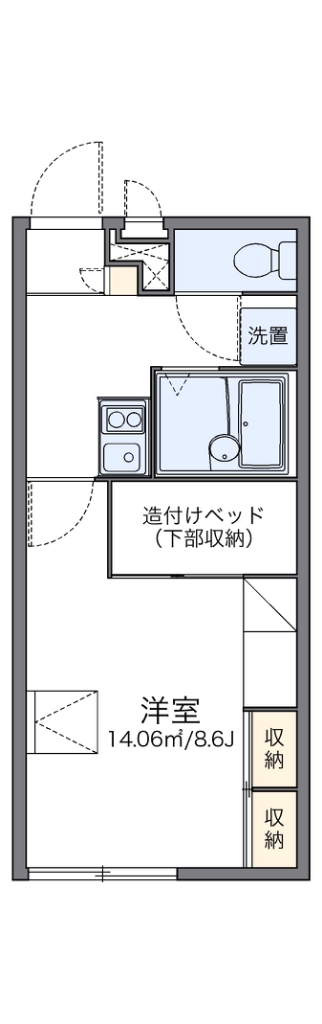 レオパレスシャロームフルヤの間取り