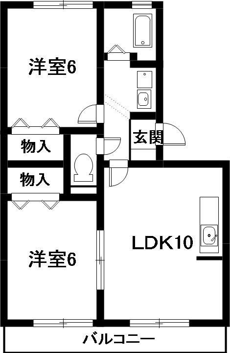 リヴェール後田A棟の間取り