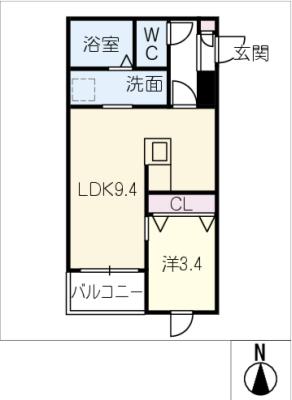 ＬＥＣＯＣＯＮ　北名古屋の間取り