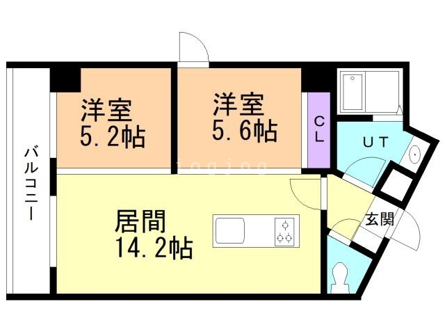 【札幌市南区真駒内本町のマンションの間取り】