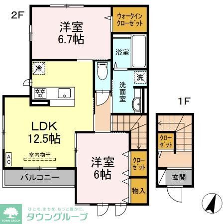 グレシアＡ棟Ａ号棟の間取り