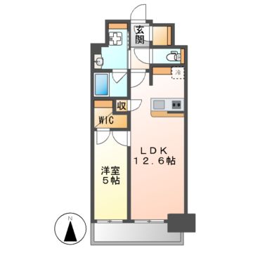 S-RESIDENCE亀島駅前blazeの間取り