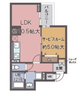 地下鉄四つ橋線 四ツ橋駅 徒歩2分 10階建 築11年の間取り写真