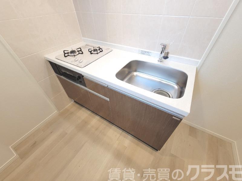 キッチン　２口コンロ＋グリル付きシステムキッチン♪