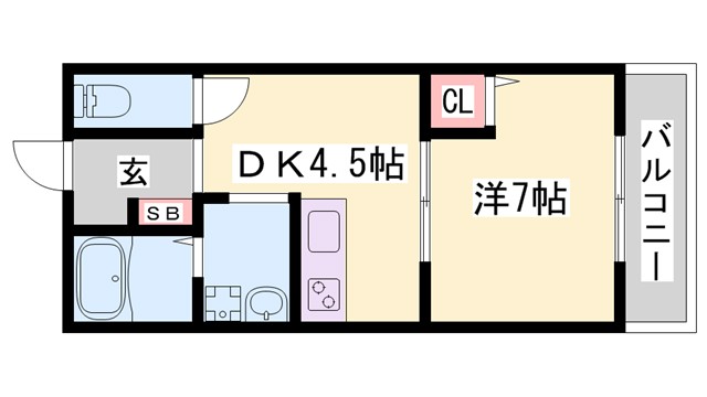 マンション東二見の間取り写真