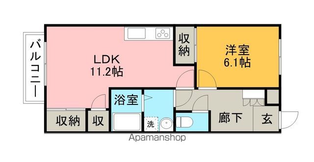 名鉄小牧線 小牧口駅 徒歩25分 2階建 築21年の間取り写真