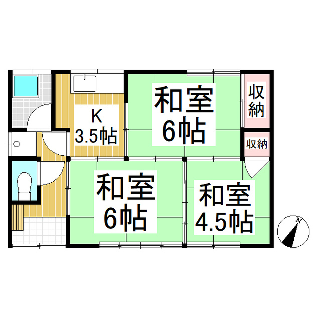 上田電鉄別所線 三好町駅 徒歩11分 1階建 築48年の間取り写真