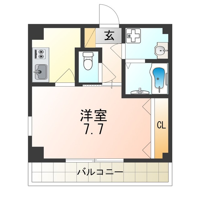 ＪＲ東西線 御幣島駅 徒歩5分 7階建 築20年の間取り写真