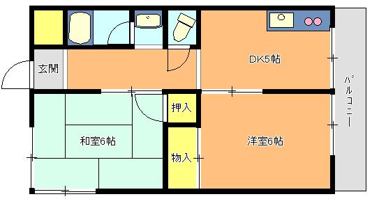 明神マンション2号の間取り