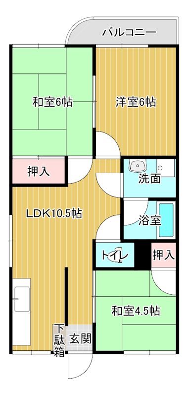 竹村第1マンションの間取り