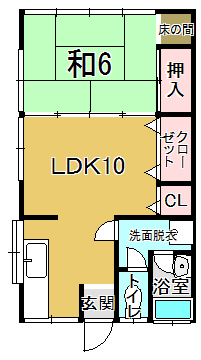 山田アパートの間取り