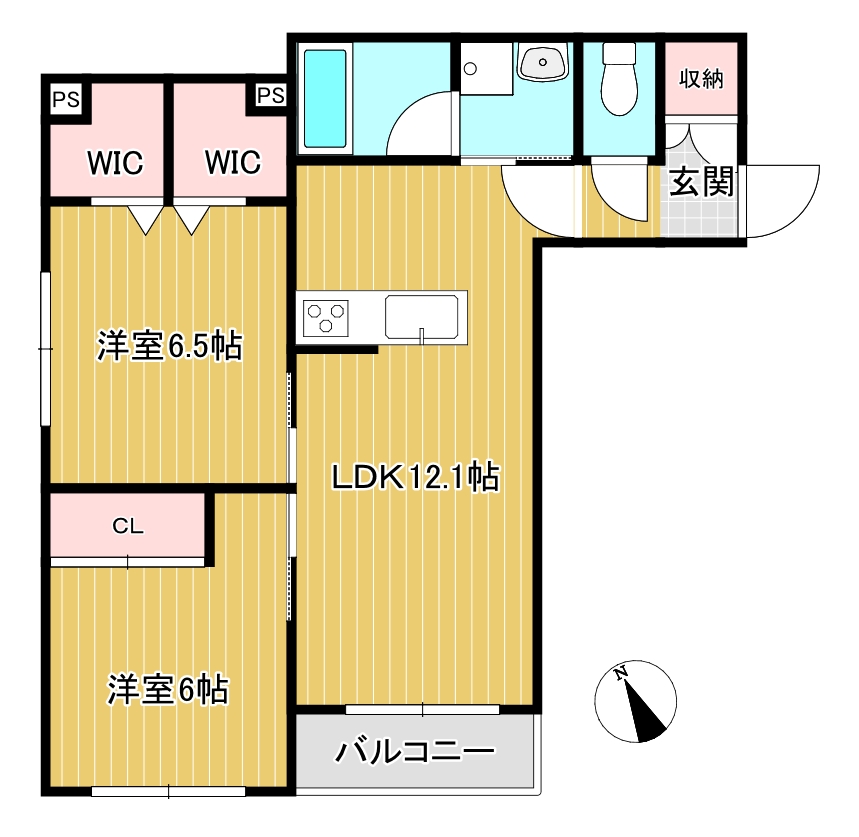 フジパレス船橋海神の間取り