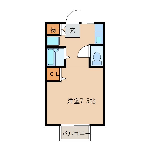 コーポキャロルD棟の間取り